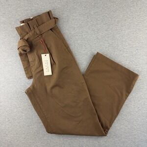 Alice + Olivia Women's Pants Size 27 Camel‎ Ryan Paperbag High Waist Belted NWT